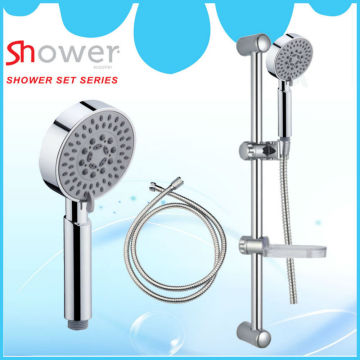 Yuyao bathroom SS sliding bar set with hand shower & shower hose