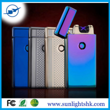 manufacture best selling new design aluminium alloy double arc usb lighter electric plasma lighter