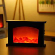 Battery and USB Operated Flameless Fireplace Lantern