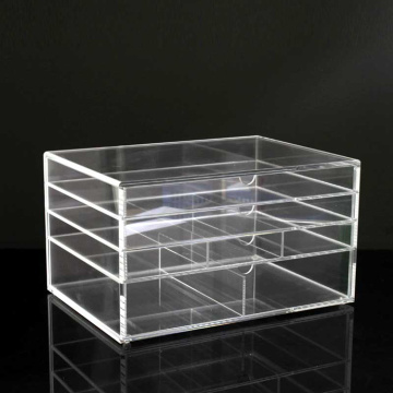 Günstige Acryl-Make-up-Organizer-Box mit 4 Schubladen