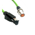 M12 أنثى إلى RJ45 D-Code Connection Cable