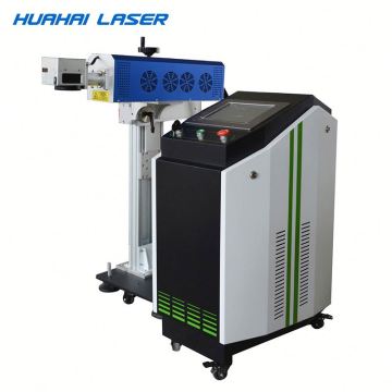Cheap co2 laser flying marking machine for nonmetal