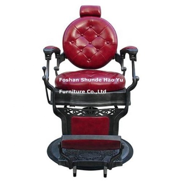 BC91   luxury antique red barber chairs
