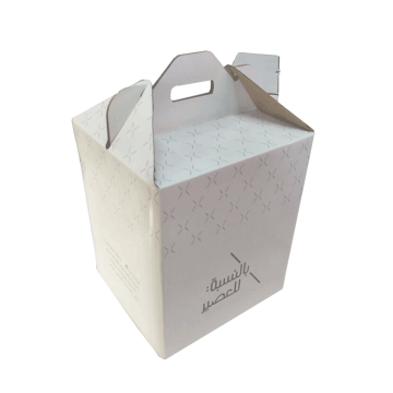 White Gift Cake Packaging Corrugated Box