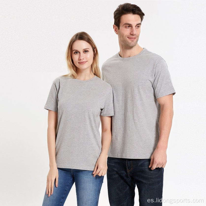 Uniforme en blanco de las camisetas unisex de los hombres del color puro del algodón