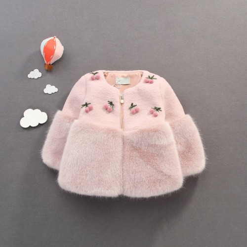 Manteau en fausse fourrure pour bébé Manteau en fourrure de fausse fourrure pour enfant