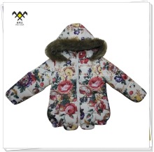 factory directly all over flower print jacket with hat