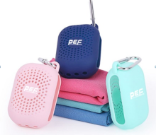 Small size quick drying towel with silicone case