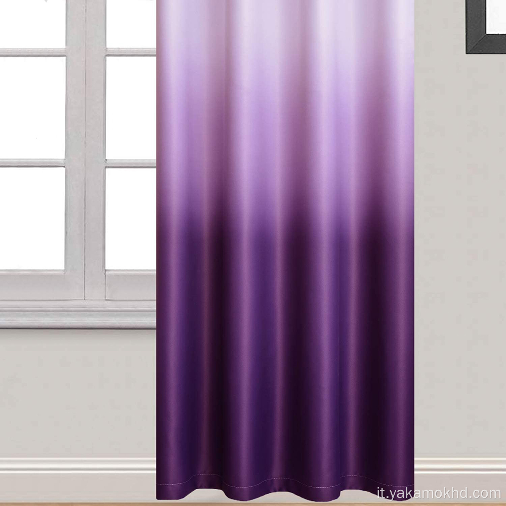 Tende Ombre viola per camera da letto