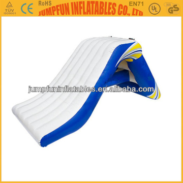 Inflatable slide on water