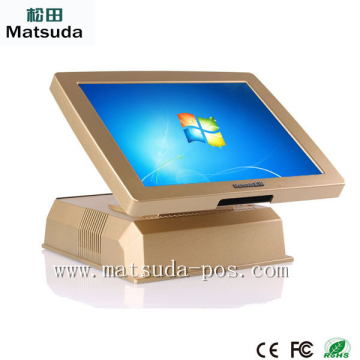 Fanless cashier register resistive touch pos terminal stock