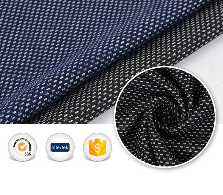 Best span rayon polyester microspiral textiles black and white jacquard fabric