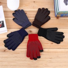 Kids Unisex Boys Girls Knitted Warm Full Finger Winter Gripper Magic Gloves