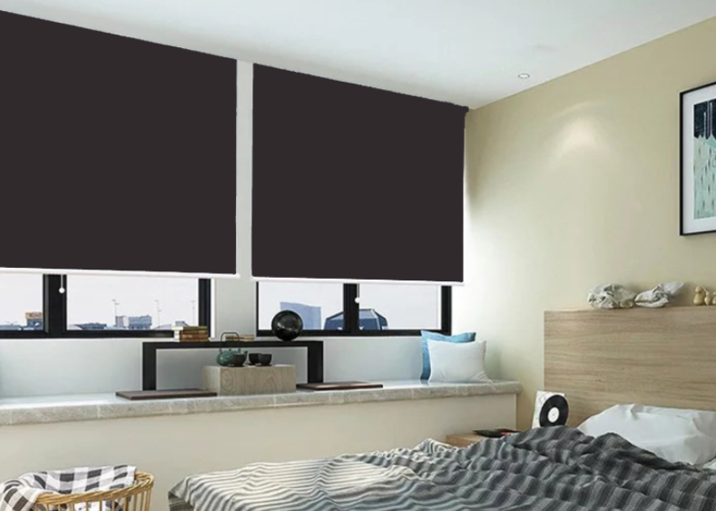 Tirai Roller Blind Dicelup Berwarna Polos