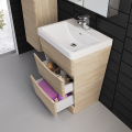 Conjunto de gabinetes de baño modernos montados libres de pintura MDF