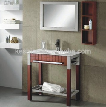 320 free standing solid wood bathroom cabinet furnitures