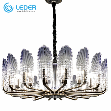 LEDER Glass Crystal Iron Chandelier