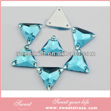 pear teardrop crystal glass single stone setting