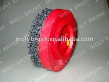 Snail lock silicon carbide abrasive brush, polishing brush