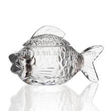 New Product Decorative Fish Shaped Mini Glass Jar