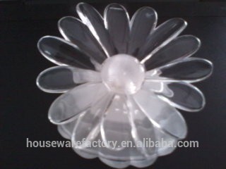 trasparent flower led light crystal craft
