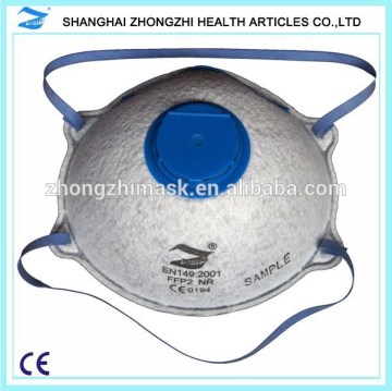 Breathing respirator dusk mask with valve