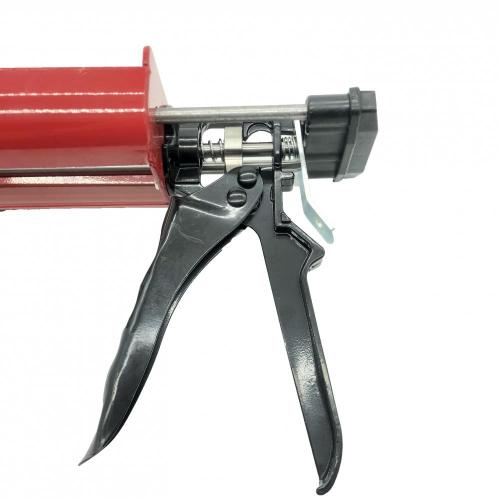 9inch double tube steel caulking gun red