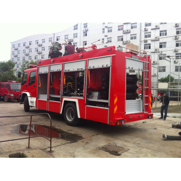 Exportación a Mozambique ISUZU camión de bomberos en polvo