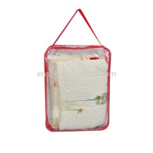 pvc zipper wire rim bag for bedding blanket