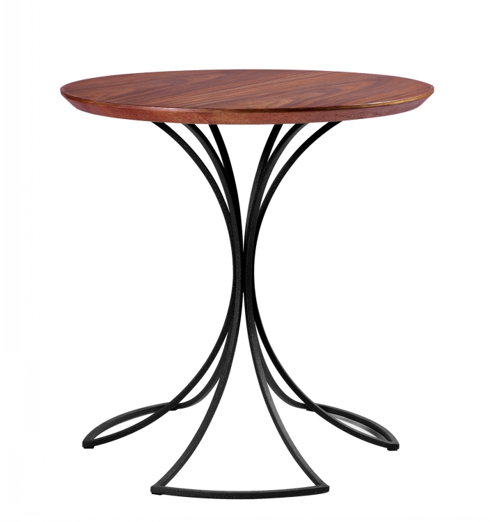 Modern Metal Leg Round Restaurant Woodtop Coffeetea Tables