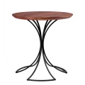 Modern Metal Leg Round Restaurant WoodTop CoffeeTea Tables