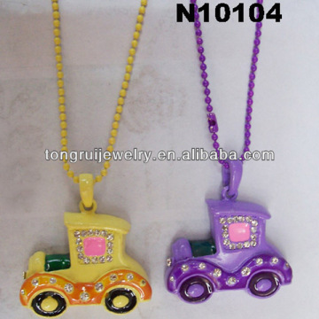 girls alloy truck pendant necklace