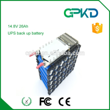 4s10p lithium battery pack 14.8v li-ion battery 22ah/26ah/28ah/30ah lithium battery pack for back up light