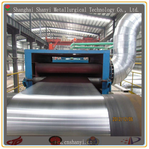 Galvanizing line with horizontal furnace