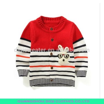 Striped Trendy Children Boy Pullovers Size 110-150 cm Stand Collar 100% Cotton Winter Kids Knitted Sweaters