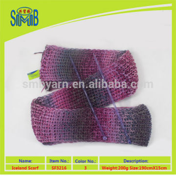 knitting maker wholesale websites popular women acrylic scarf in space dyed colors