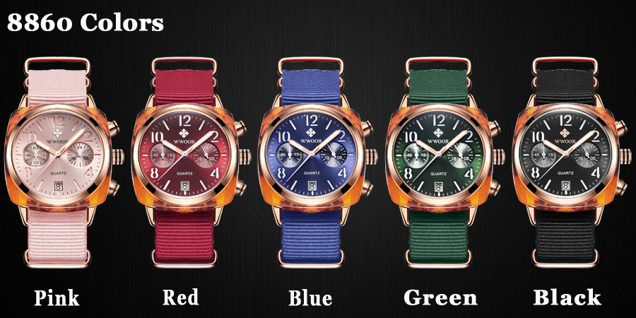 Uhren big unisex watches big wrists waterproof nylon chronograph watch wholesale WR-8860A