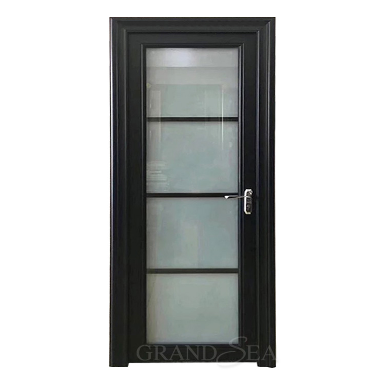 Best-selling decorative cheap waterproof aluminum profile frame swing glass internal bathroom door design