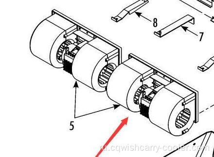 Испаритель вентилятора 12V Thermo King KV 781731