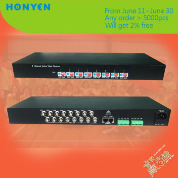 8 CH Active utp video balun HY-811R 1U