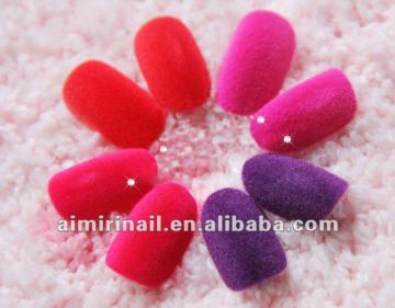 NEW Velour Nails nail art tip tips winter design tip velour nails villus nails cosmetic nails plush nails tips