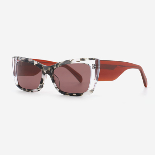 Square Cat Eye Lamination Acetate Women's Sunglasses