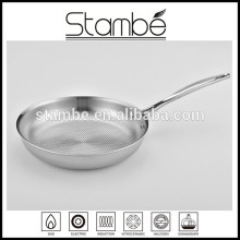 24cm 26cm 28cm All-Clad 3-Ply Stainless Steel non-stick pink cookware set with Pressed Pattern