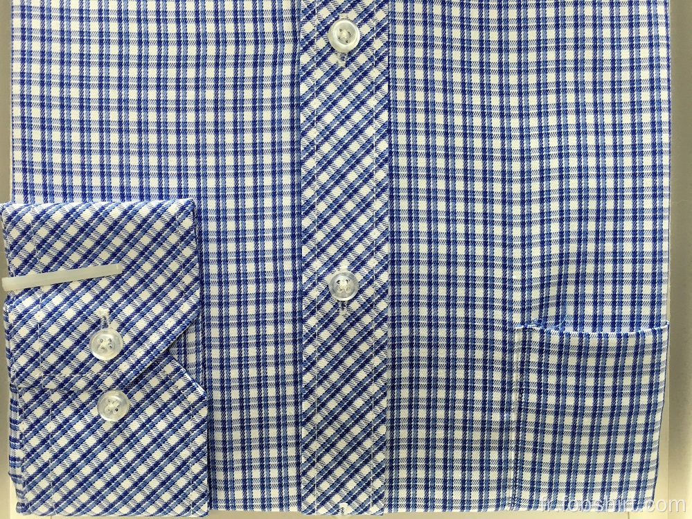 Chemise boutonnée à manches longues pour hommes