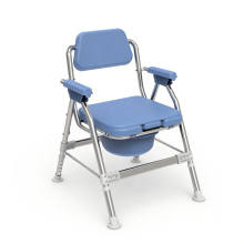 Adjustable 150kg Foldable Commode Chair