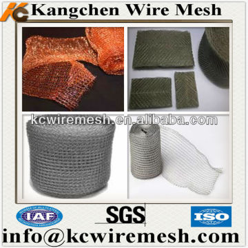 Airbag filter of knitted wire mesh
