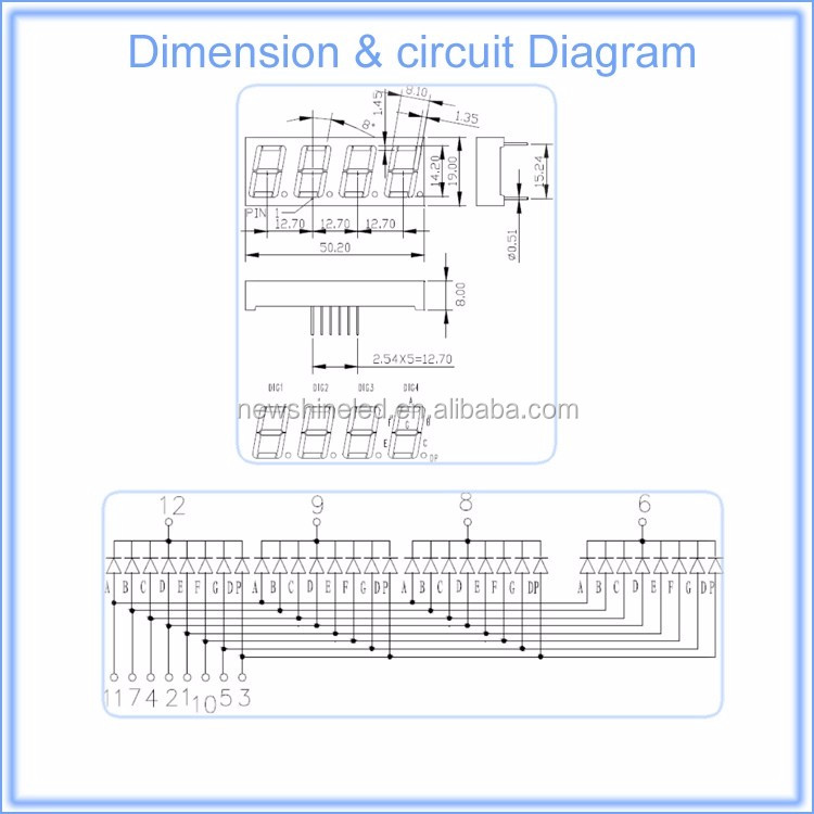 Factory sale FND 0.56inch 4 digit 7 segment led display DIP 0.56" display 7 segment led green seven segment display manufacturer