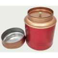 Red Coffee Tin Can with Double Lid