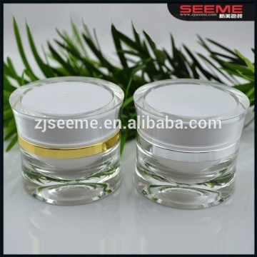 round acrylic cosmetic cream jar plastic packaging 30ml,acrylic cream jar white 15g/30g/50g,white acrylic cream jar