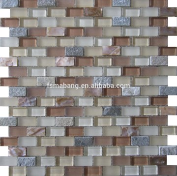 MBB4005 Foshan Good Price Shell Glass Mosaic Design Pictures Pattern